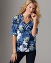 Calvin Klein Jeans Top, Printed V Neck