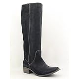 Charles David Rugged Boots Knee Shoes Black Womens