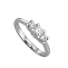 3 Diamond Bridal Engagement Ring 1/2 ct. in 14K White Gold