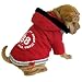 Hundemantel Football rot - Top Qualit�t mit Reflektionsstreifen - federleicht - flauschig gef�ttert - wasserabweisend - Kapuze abnehmbar - Dogs Stars