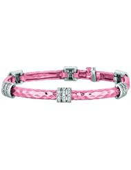 1.5 Carat Diamond Bar Textured Bangle Bracelet 14K Pink Gold