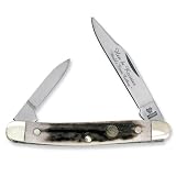 Hen & Rooster Penknife Deer Stag Handle Knife