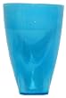Colorful Art Glass Sky Blue Vase with Square Base 10.5"H x 7"D