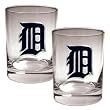 Detroit Tigers 2pc Rocks Glass Set - Primary Logo MLB Baseball
