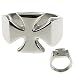 316L CASTING STAINLESS STEEL IRON CROSS RING 15MM WIDTH