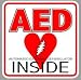 AED automated external defibrillator inside decal sticker