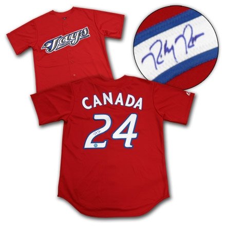 Ricky Romero Toronto Blue Jays Autographed/Hand Signed Canada Day Jersey