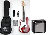 SX BG1K 3/4 LH CAR Red Left Handed Bass Guitar Package w/BA1565 AMP and Instructional DVD Reviews