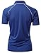Womens 2 Tone Coolmax Collar short sleeve Polo TShirt COBALT M