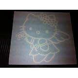 1 X Hello Kitty Angel Style Racing Car Decal Sticker (New) White Size 5.6x5.5 