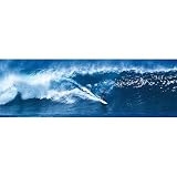 High Surf (Surfing Big Wave) Panorama Art Poster Print - 36x12
