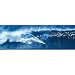 High Surf (Surfing Big Wave) Panorama Art Poster Print - 36x12
