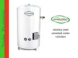 Kitchen & Housewares : Pullin Evolution Mains Pressure Stainless Steel Unvented Cylinder Hot Water Tank Mega Flow System Indirect PE-120L