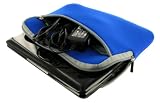 rooCASE Samsung NC10-14GBK 10.2-Inch Netbook Neoprene Sleeve Case (Invisible Zipper Dual-Pocket - Dark Blue)