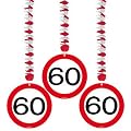Udo Schmidt Party Rotor Spirale zum 60. Geburtstag Deko 3 St�ck Verkehrsschild