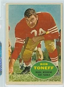 1960 Topps FB 131 Bob Toneff Redskins Excellent