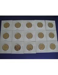 Toy: 2007 - 2010 P First 15 Presidential Golden Uncirculated Dollar Coins Set From Philadelphia Mint