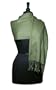 100% Pashmina Olive Green Shawl Wrap. Woman's Scarf.