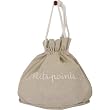 Embroidered Linen French Sewing Bag or Pouch with Pockets