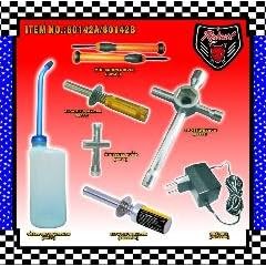 RC Nitro starter kit includes glow plug starter, charger, fuel bottle, wrench for Losi Traxxas HPI XTM AE CEN EXCEED gas radio control car