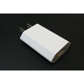 White USB Cable Power Adapter (Wall Charger Adaptor) for Apple iPod, iPhone, iPhone 3G, Touch, Shuffle, Nano, Classic