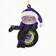 Los Angeles Kings NHL Striped Acrylic Snowman Ornament (3")