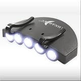 Kopflampe 'CAP LIGHT 5' f�r Basecaps - Klemmleuchte f�r Schirmm�tzen: Praktische M�tzenlampe mit effizienten Leuchtdioden!von "LUNARTEC"