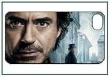Sherlock Holmes A Game of Shadows Robert Downey, Jr. Jude Law iPhone 4s iPhone4s Black Designer Hard Case Cover Protector Bumper