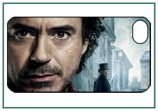 Sherlock Holmes A Game of Shadows Robert Downey, Jr. Jude Law iPhone 4s iPhone4s Black Designer Hard Case Cover Protector Bumper