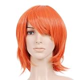 Red Orange Short Length Anime Cosplay Costume Wig