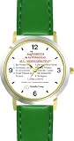 All of THE 7 HABITS #1 (Spanish Text) - DELUXE TWO-TONE WATCH from THE 7 HABITS - WATCH COLLECTION BY WATCHBUDDY&reg; - Arabic Numbers - Green Leather Strap-Size-Women's Size-Small