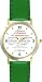 All of THE 7 HABITS #1 (Spanish Text) - DELUXE TWO-TONE WATCH from THE 7 HABITS - WATCH COLLECTION BY WATCHBUDDY&reg; - Arabic Numbers - Green Leather Strap-Size-Women's Size-Small