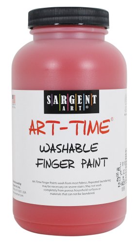 Sargent Art 22-9420 16-Ounce Art Time Washable Finger Paint, Red