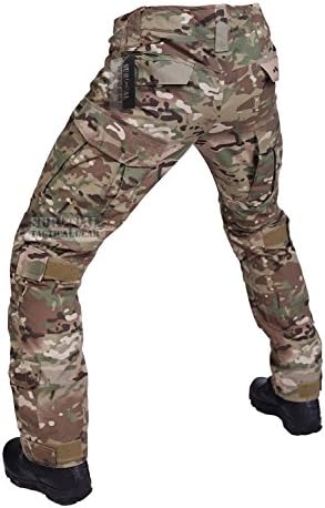 SEAKY Tactical Pants With Knee Pads Camping Hiking Hunting Military Uniform Combat Trousers Airsoft Knee Pads variety camouflage ACU CP AU FG (CP, XXL40)