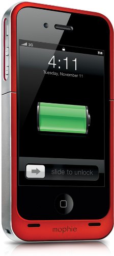 Mophie Juice Pack Air External Battery Case for iPhone 4 / 4S 1500 mAh (Red)