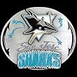 San Jose Sharks Enameled Belt Buckle - NHL Hockey Fan Shop Sports Team Merchandise