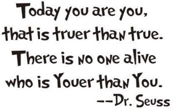 HM Today You Are You That Is Truer Than True Wall Decal Sticker Home Art