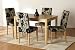 Oakmere Natural Oak Veneer Dining Set with Four Chairs Upholstered in Bouquet Fabric and FREE Delivery Service Image