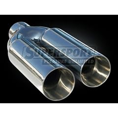 SUPERSPORT Edelstahl Endrohr 2x 70mm mit Adapter universell verwendbar 2x 70mm mit Adapter (ER5001A)