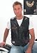Diamond Plate Mens Leather Biker Vest w/ Patches XXXXL (54-56)