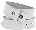BS1200 Mens Cowhide Leather Belt Strap In White 1.5