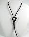 Silver Eagle Bolo Tie on Black
