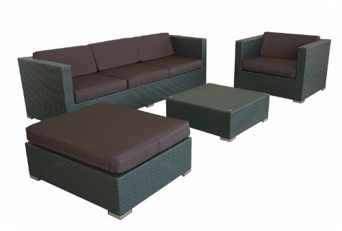 14 teilig Edle Rattan Sitzgruppe Gartenmöbel Manhattan