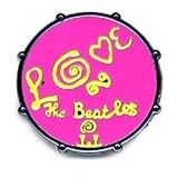 【ロンドン直輸入オフィシャルグッズ】ビートルズ　 ピンバッチ The Beatles Metal Pin: Drum Love Logo (Pink)-