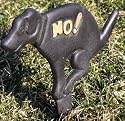No Pooping Naughty Dog Black Yard Sign