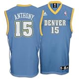 Carmelo Anthony Jersey: adidas Blue Replica #15 Denver Nuggets Jersey