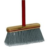 Harper Brush 11516A-4 9 Smooth Surface Angled Upright Broom w/Handle - Fine