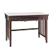 SEI Espresso Computer Desk with 2 Drawers and Keyboard Tray