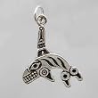 Small Northwest Tribal Whale Pendant or Charm in Sterling Silver, #11534