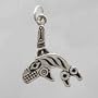Small Northwest Tribal Killer Whale Pendant or Charm in Sterling Silver, #11534